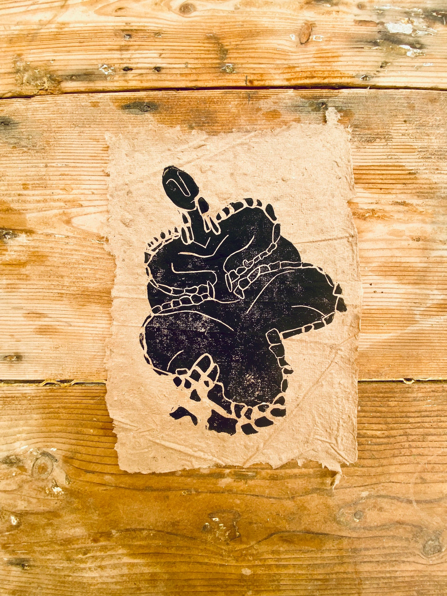 Ġgantija Goddess | A4 Lino Print
