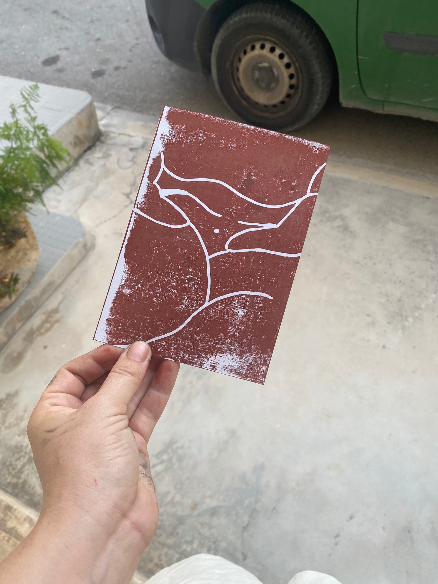 The Mountain | Lino Print Card