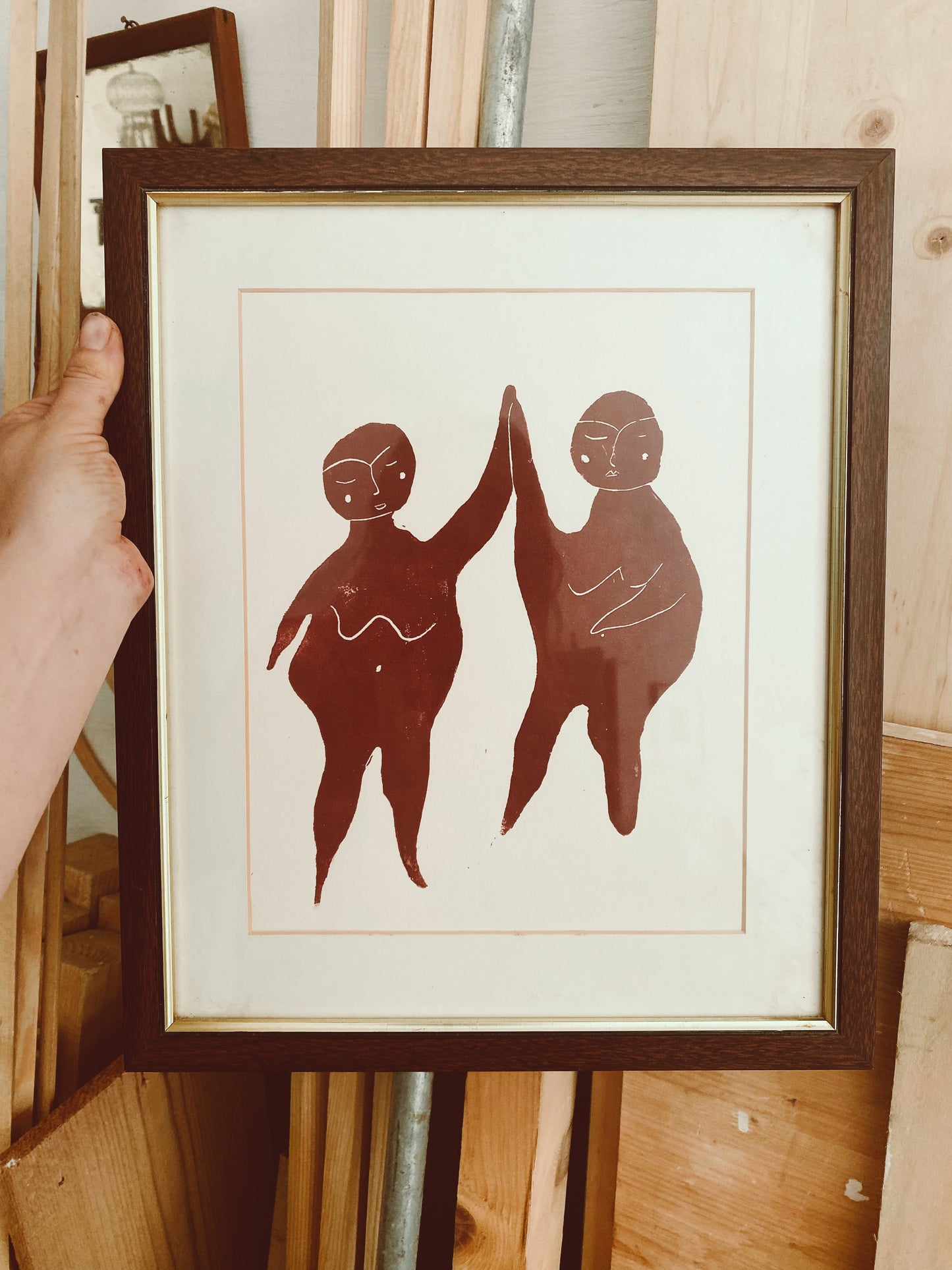 Goddess Lovers | A2 Lino Print