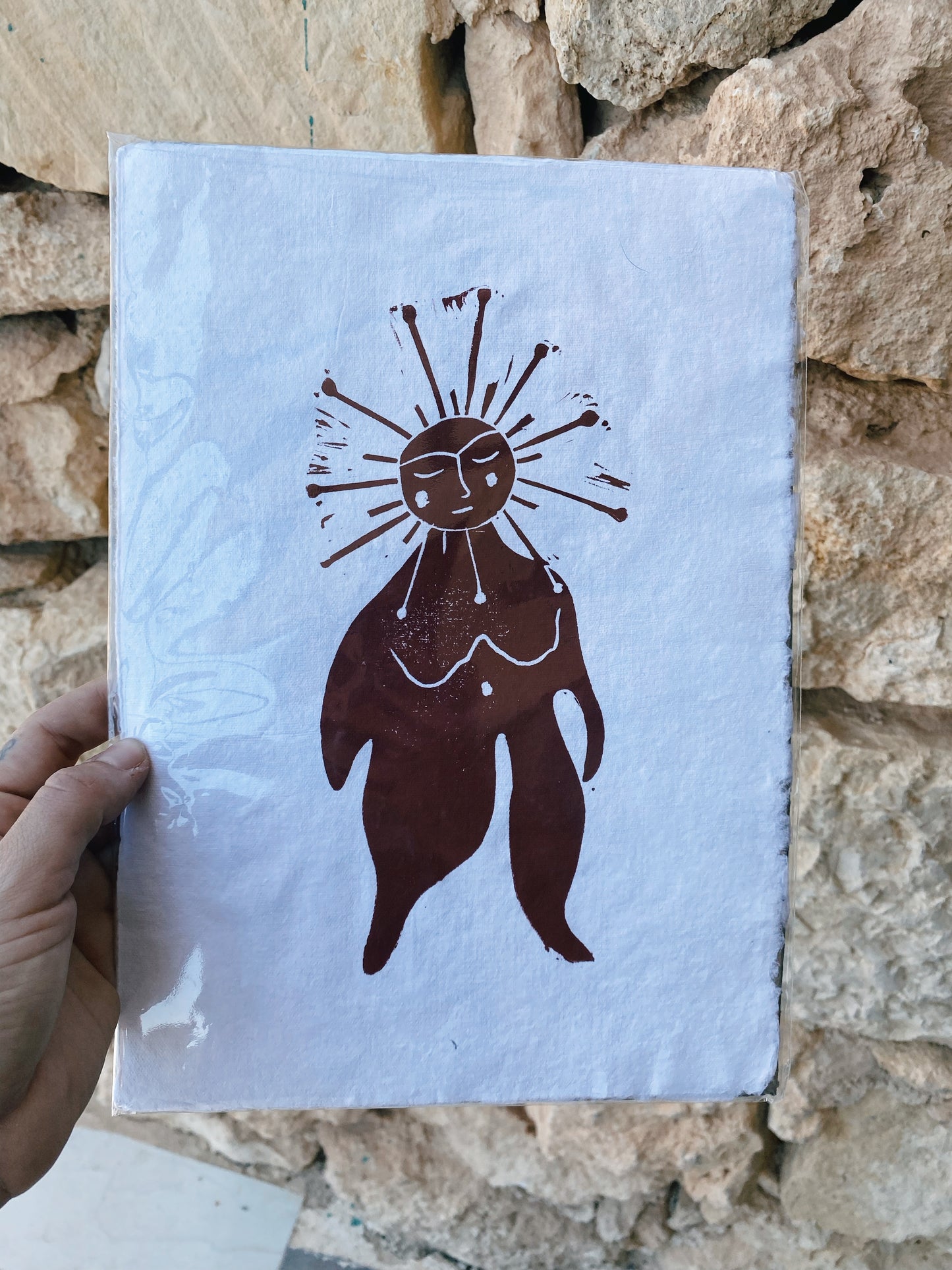 The Sun Woman | A4 Lino Print