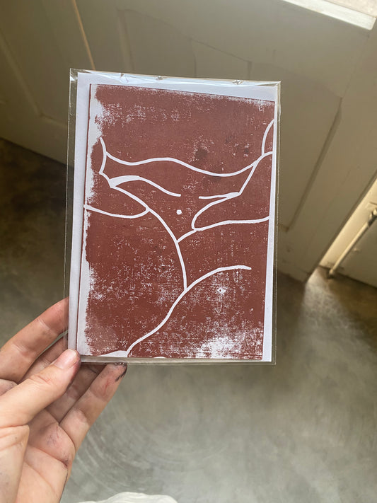 The Mountain | Lino Print Card